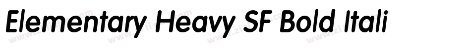 Elementary Heavy SF Bold Italic字体转换